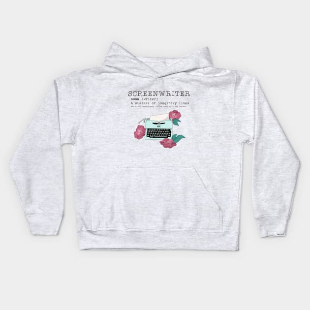 THE SCREENWRITER Kids Hoodie by themunchkinboutique